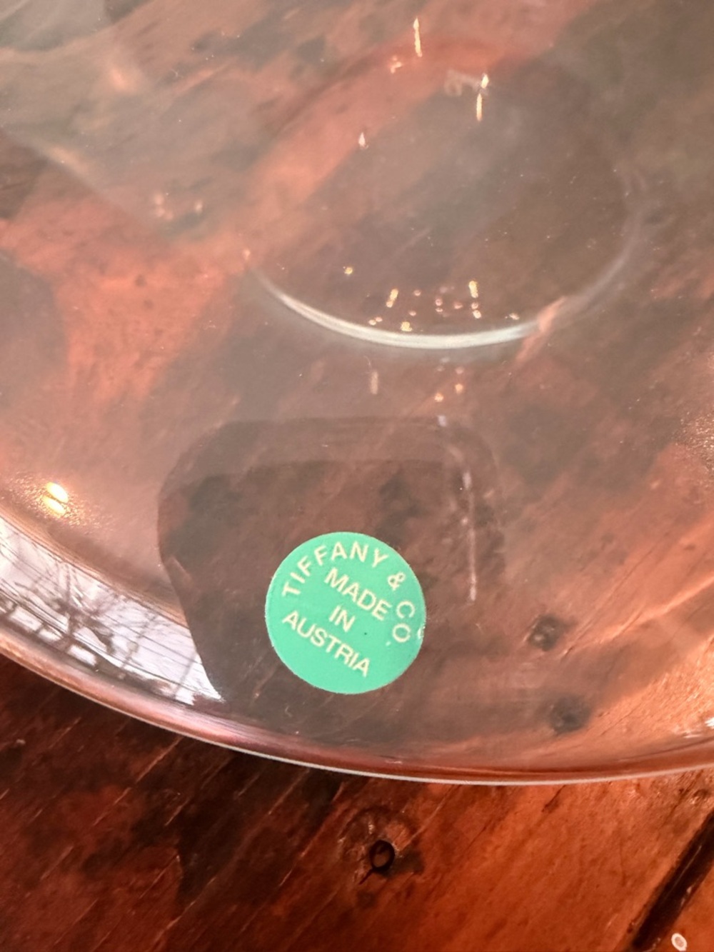 Tiffany & Co. Clear Glass Vase with Tiffany Blue Box Accent - Picture 2 of 2